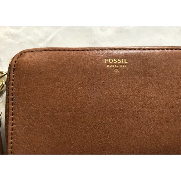 Fossil wallet wristlet Clutch Bag Leather Card - Picture 3 of 8